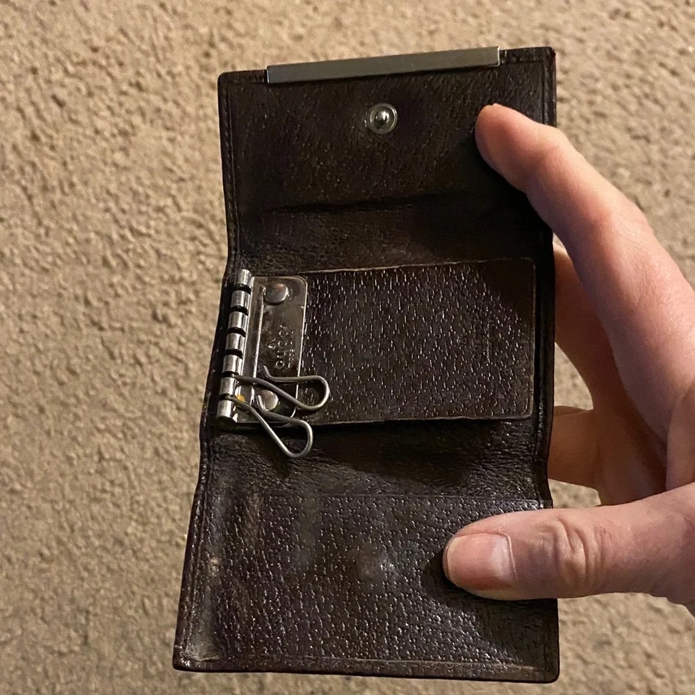 Gucci Beige and Brown GG Canvas Key & Card Holder - Picture 3 of 8